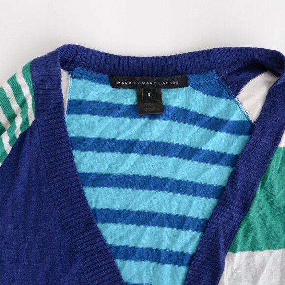 Marc by Marc Jacob Blue N-Neck Button Down Cardigan Size Small - Picture 11 of 12